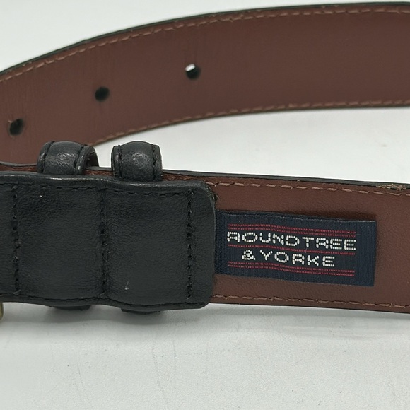 Roundtree & York black leather belt, size 38 - Picture 3 of 7